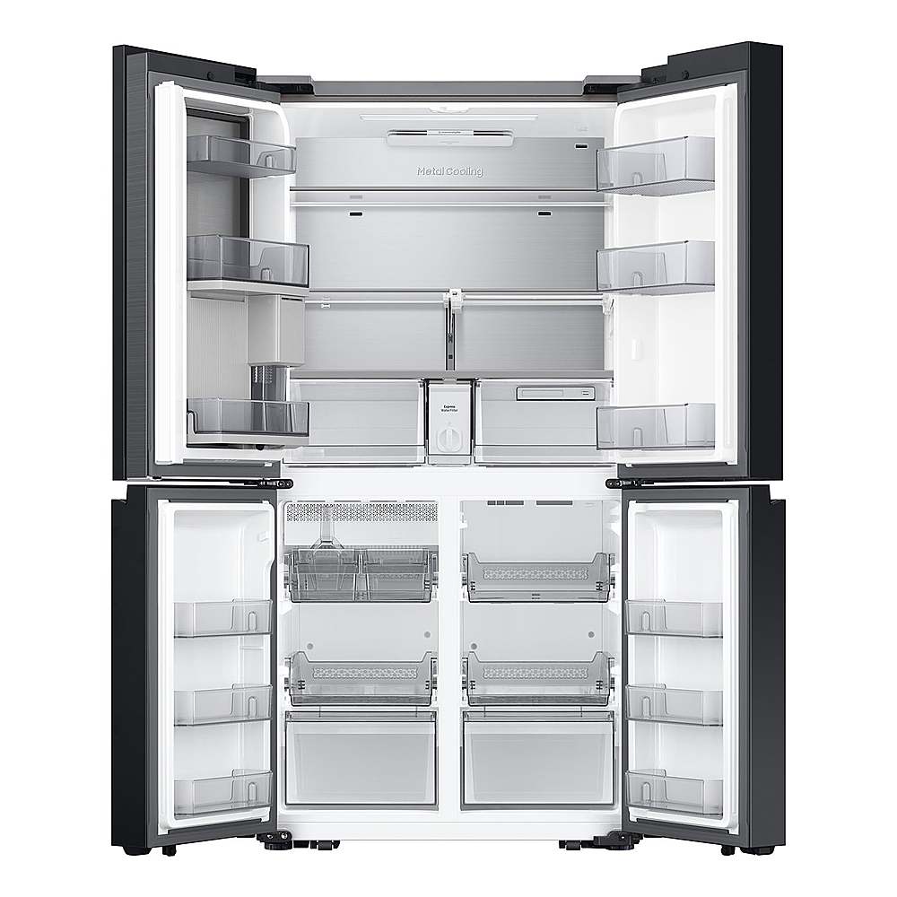 Alt View 15. Samsung - OPEN BOX Bespoke 23 Cu. Ft. 4-Door Flex French Door Counter Depth Refrigerator with Beverage Center - Stainless Steel.