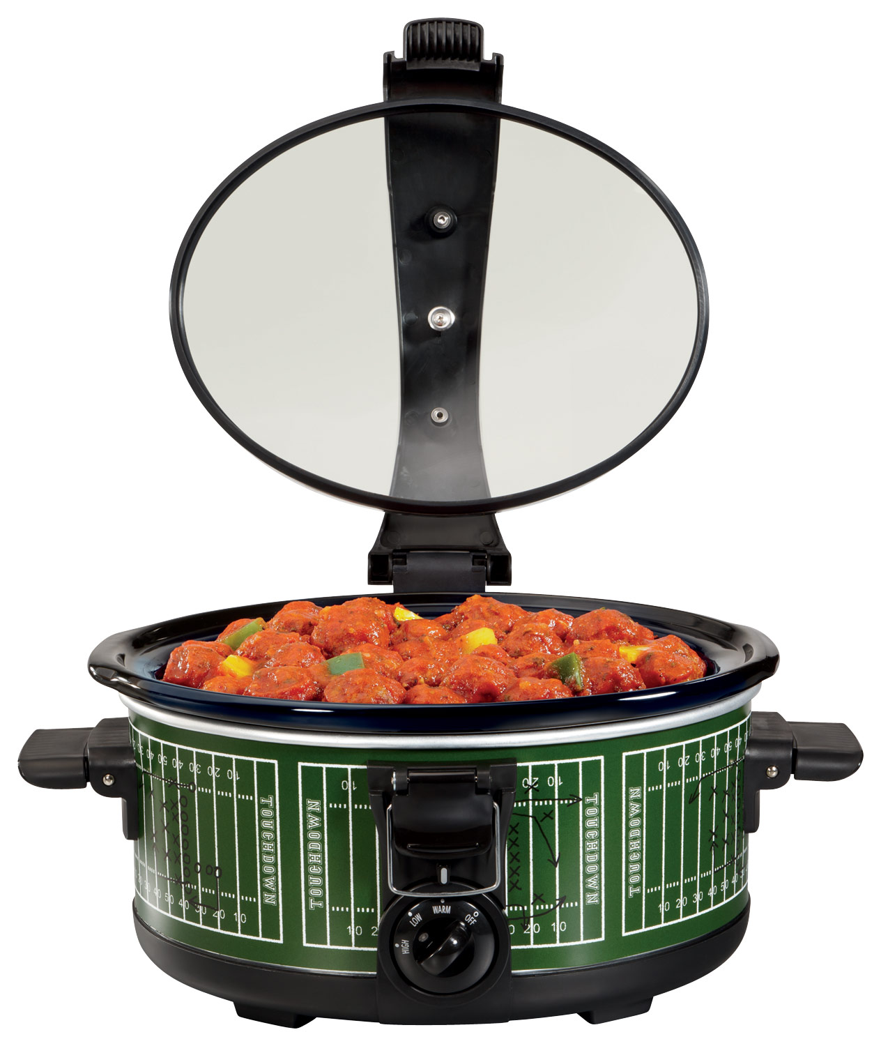 Hamilton Beach Stay or Go Slow Cooker, 6 Quart Capacity, Lid Lock, Serves  7+, Removable Crock, Silver, 33262
