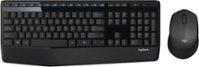 Logitech - MK345 Full-size Wireless Keyboard and Mouse Combo for PC, Laptop with Palm Rest - Graphite - Front_Zoom