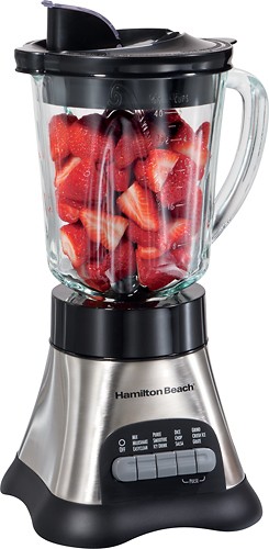  Hamilton Beach - Wave Crusher 40-Oz. Blender - Black and Brushed Stainless Steel