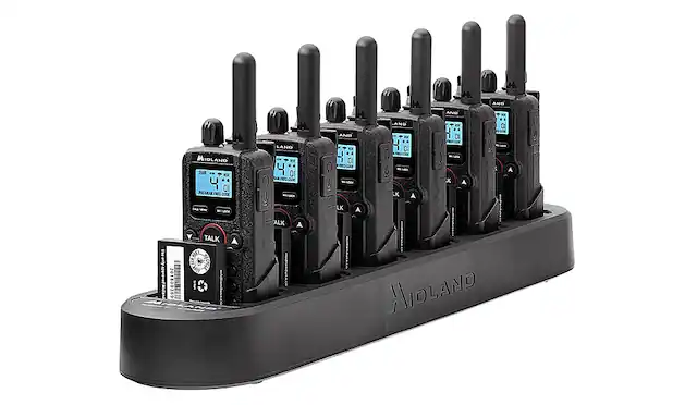 Angle. Midland - BIZTALK BR180X6BGC 4-Channel Two Way Radio Bundle Pack - Black.