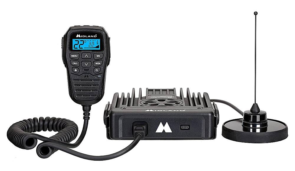 Left. Midland - MICROMOBILE MXT575 15 Channel Two Way Radio - Black.