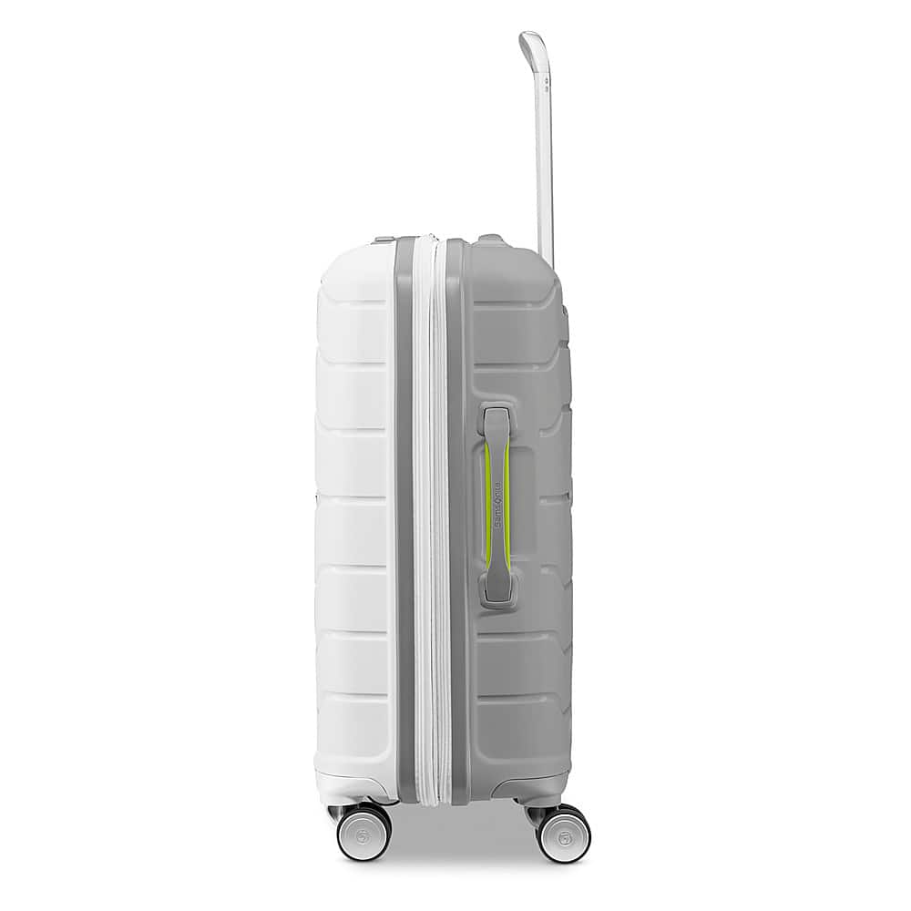 Left. Samsonite - Freeform 23" Expandable Spinner Suitcase - White/Grey.