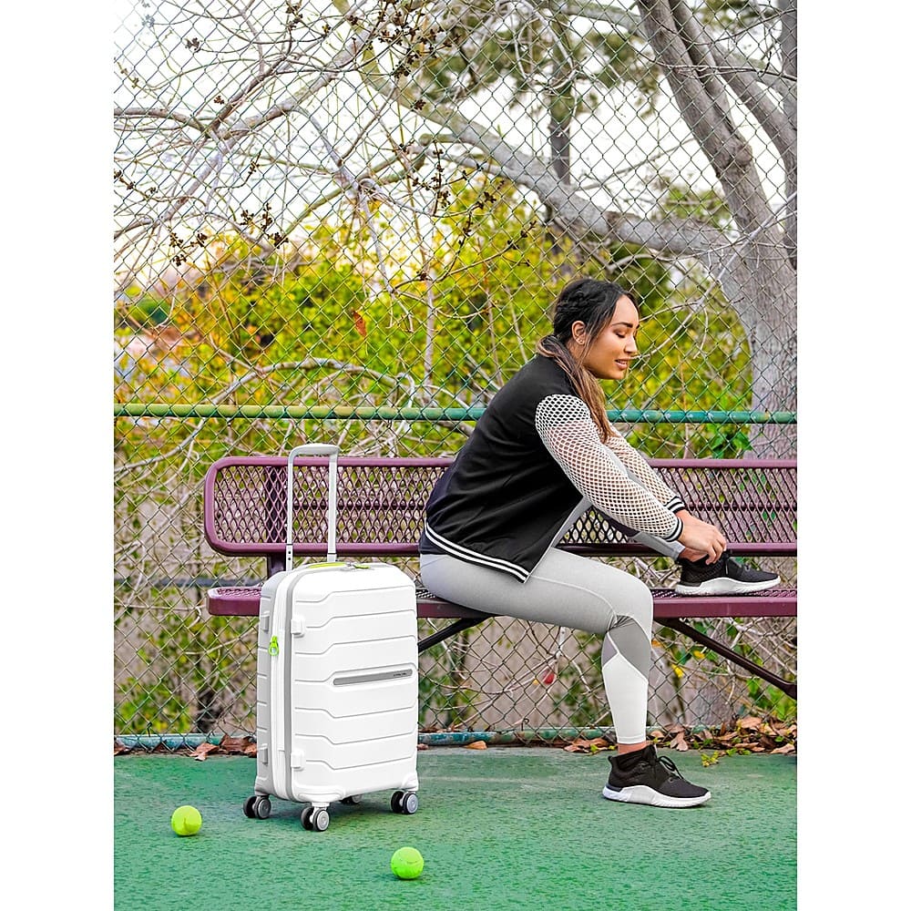 Alt View 16. Samsonite - Freeform 23" Expandable Spinner Suitcase - White/Grey.