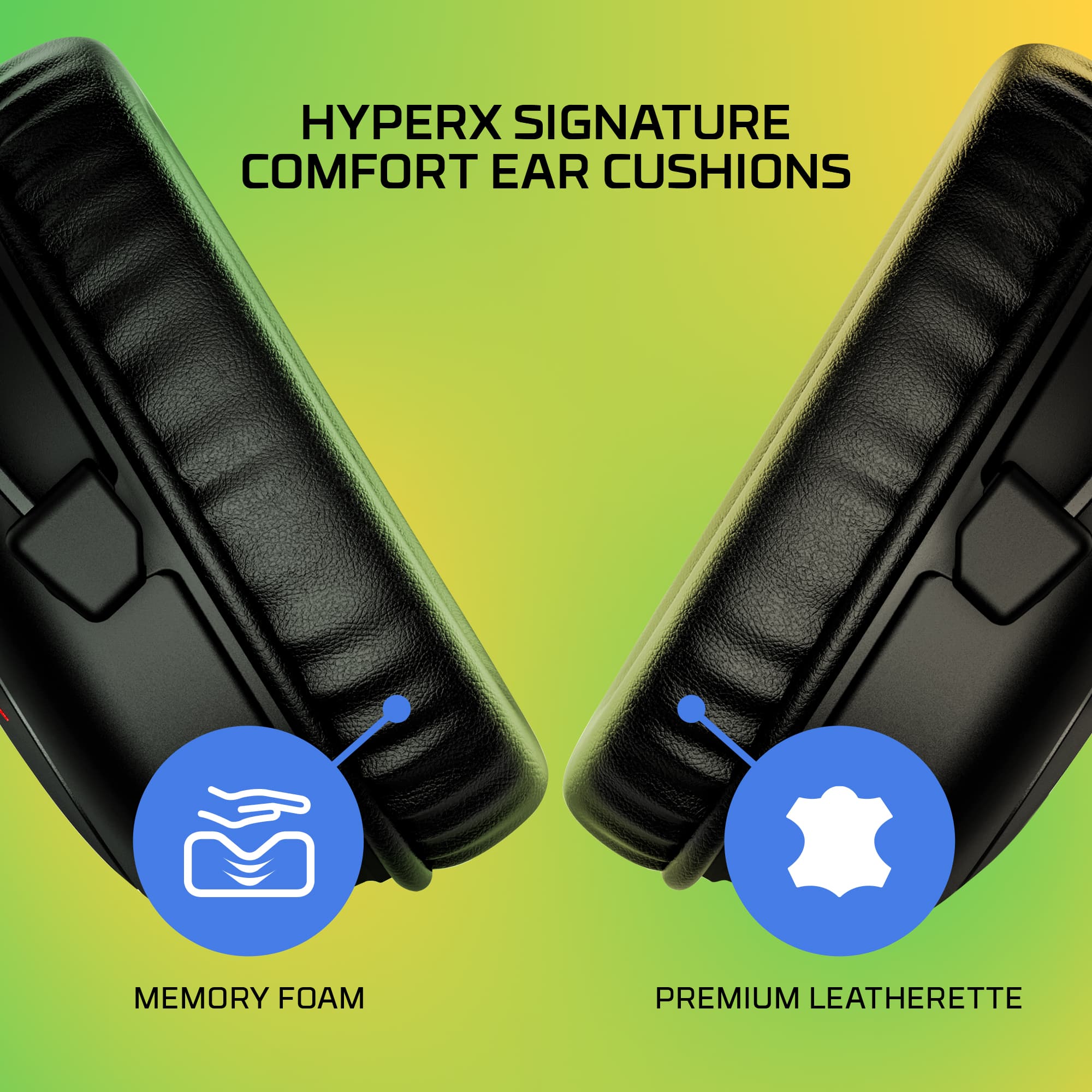 HYPERX SIGNATURE COMFORT EAR CUSHIONS MEMORY FOAM PREMIUM LEATHERETTE