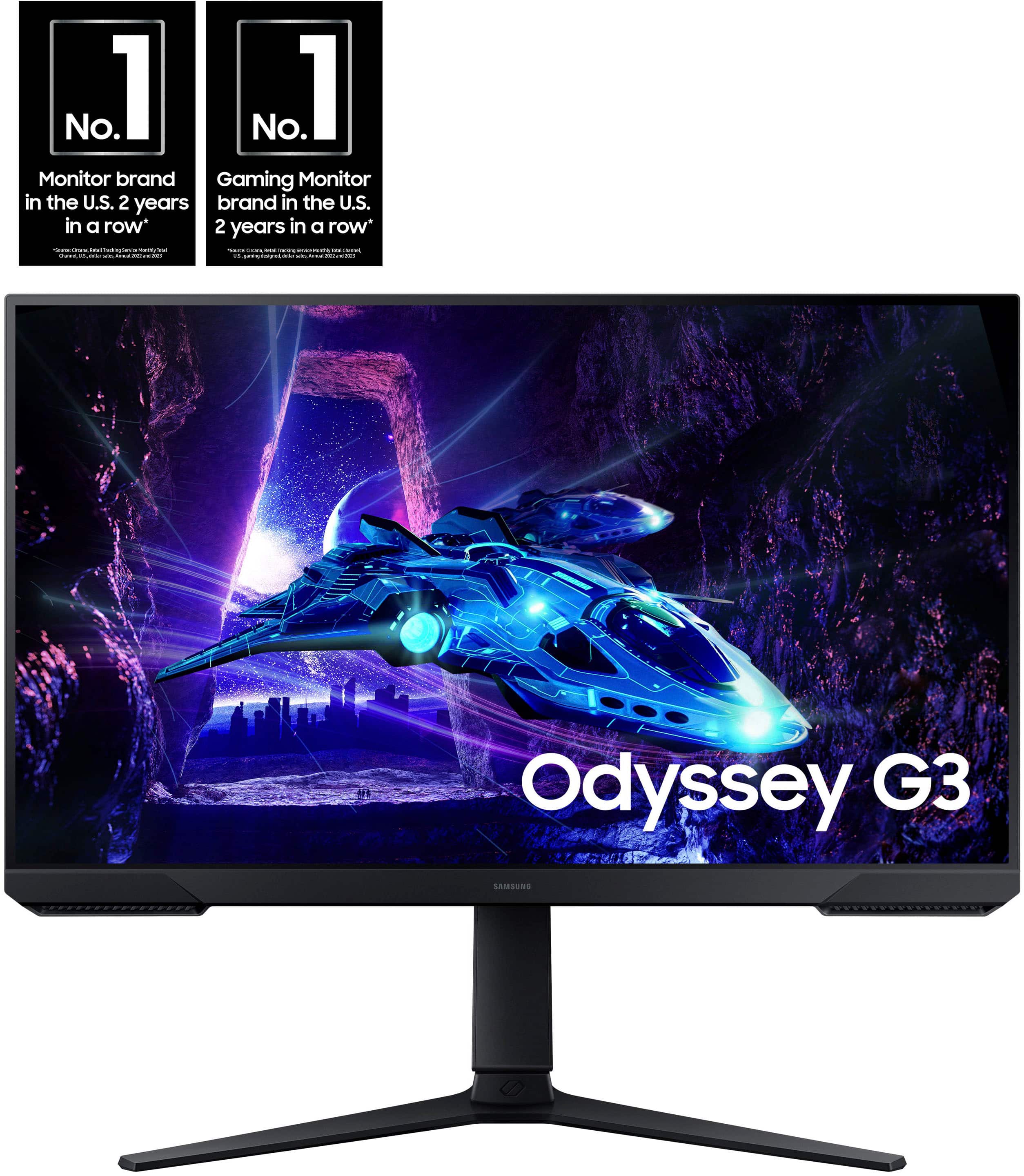 No. 1 Monitor brand in the U.S. for 2 years in a row: Odyssey G3