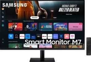 Samsung - 32" M70D Smart 4K UHD Monitor with Streaming TV, Built-In Speakers and USB-C - Black - Front_Zoom