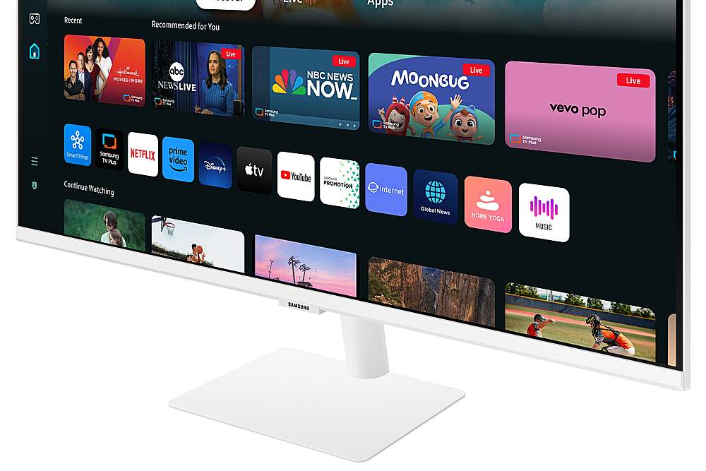 Grouped and corrected text:

* Recent: Recent
* Recommended for You: Recommended for You
* Live: Live
* NBC News Now: NBC News Now
* MOONBUG: MOONBUG
* Samsung TV Plus: Samsung TV Plus
* YouTube: YouTube
* Global News: Global News
* Home: Home
* YOGA: YOGA
* vevo: vevo
* pop: pop
* Samsung: Samsung