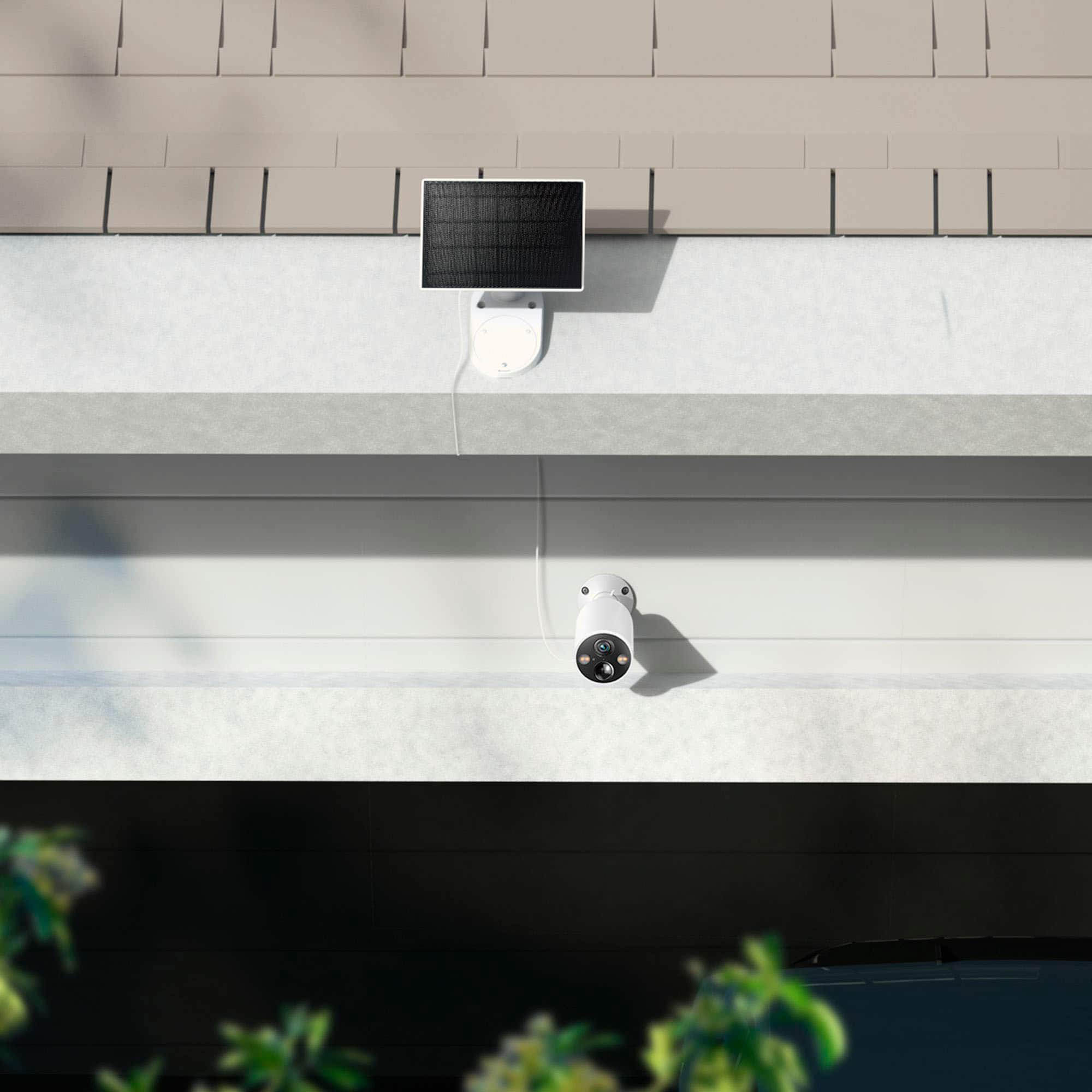 Alt View 12. TP-Link - Tapo Outdoor Battery-Powered Wireless 2K Security Camera with Solar Panels (4-Pack) - No Monthly Fees - White.