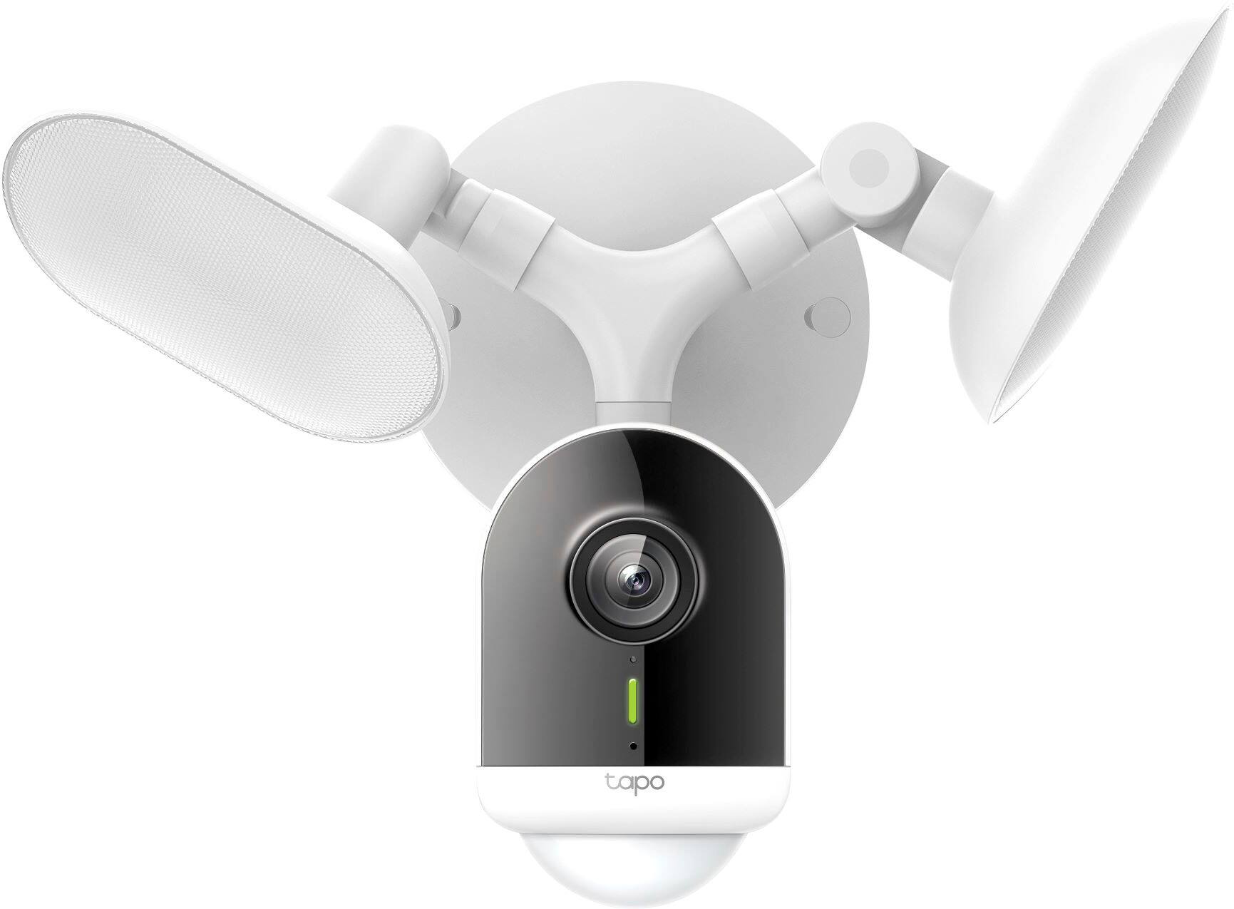 Angle. TP-Link - Tapo Wired Floodlight Wi-Fi Security 2K Camera with Utra-Bright Dimmable Floodlights - No Monthly Fees - White.