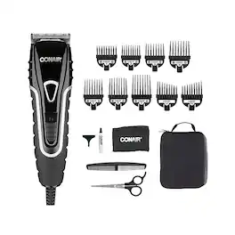 Conair - Men No-Slip Grip Dry Haircutting and Trimming Kit - Black
