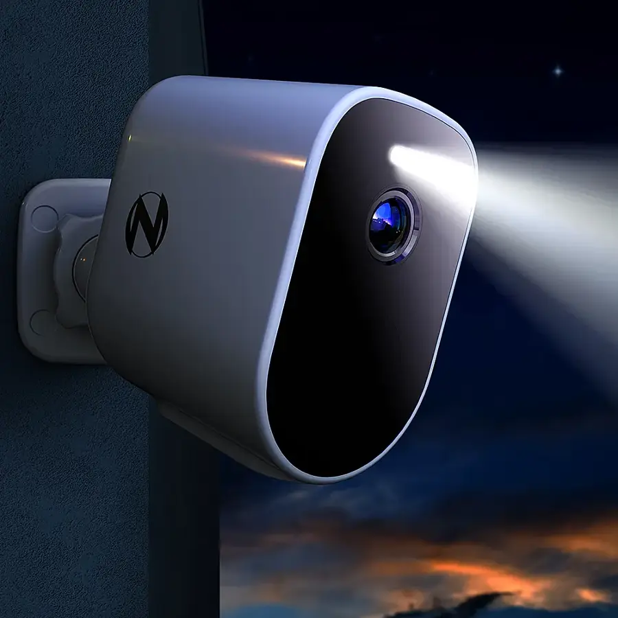 Alt View 17. Night Owl - 2 Camera Indoor/Outdoor Wire Free 2K Security Cameras with 2-Way Audio - White.