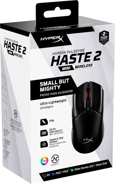 HyperX Pulsefire Haste 2 Mini Lightweight Wireless Optical Gaming HyperX Pulsefire Haste 2 Mini Lightweight Wireless Optical Gaming