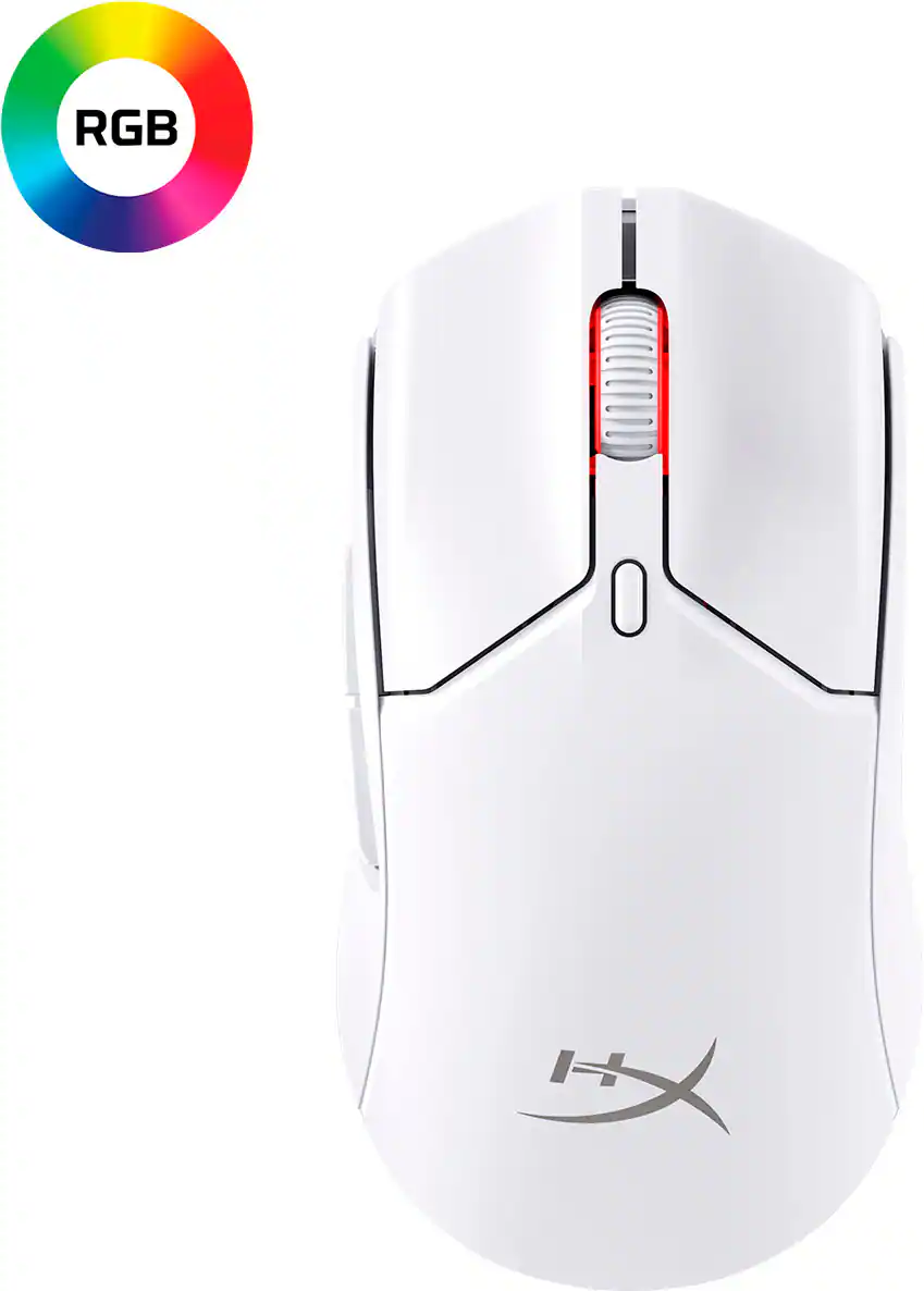 Alt View 18. HyperX - Pulsefire Haste 2 Mini Lightweight Wireless Optical Gaming Mouse - White.
