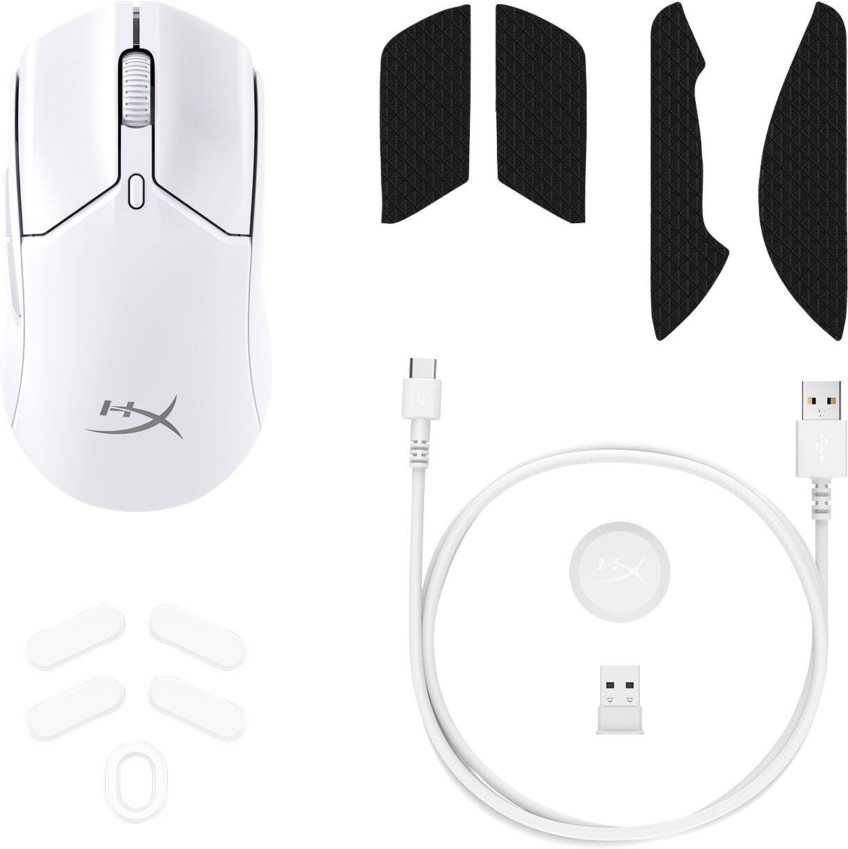 Alt View 25. HyperX - Pulsefire Haste 2 Mini Lightweight Wireless Optical Gaming Mouse - White.