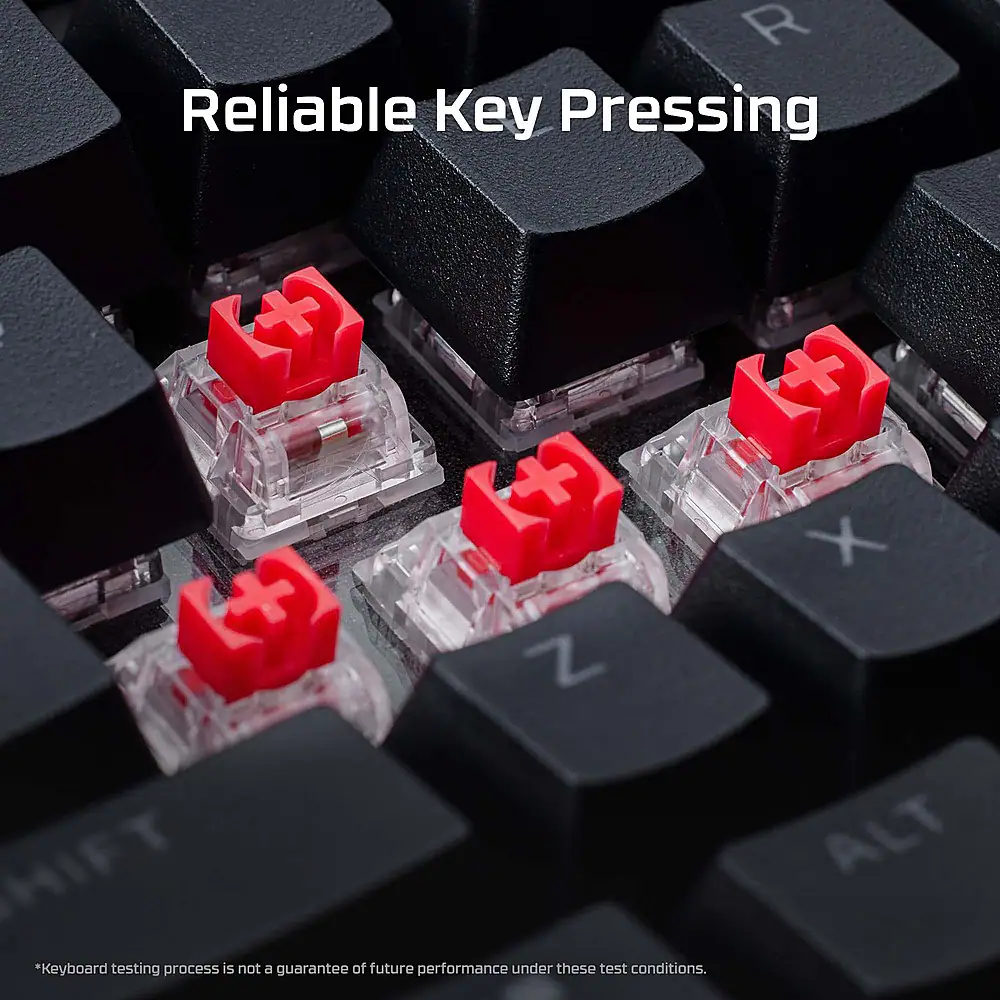 Reliable Key Pressing + + Z X ALT Keyboard testing process is not a guarantee of future performance under these test conditions.