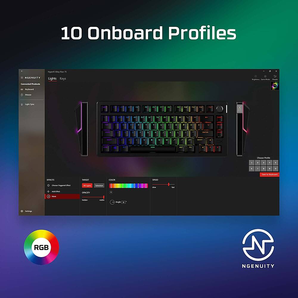 10 Onboard Profiles NGENUITY Connected Products RGB Lights Keys E D B - - Pes Bryboard Mount tight S n 4 i a 19 F5 nE W PE NE a 45 1 4 Te D - - -e - - . E . 1 . - a . a . a . D . & . J E . = 1 . 1 V . & n a 1HPN a - 12 A - . . Ciue iotar - . . . c . . . - . Saun do ApRare EFFECTS TARGET COMOR SNID - nothing_toabe Laghn Sebtion - fut AAERA DRSCITF - Stfes A AUN Semtings RGB NGENUITY