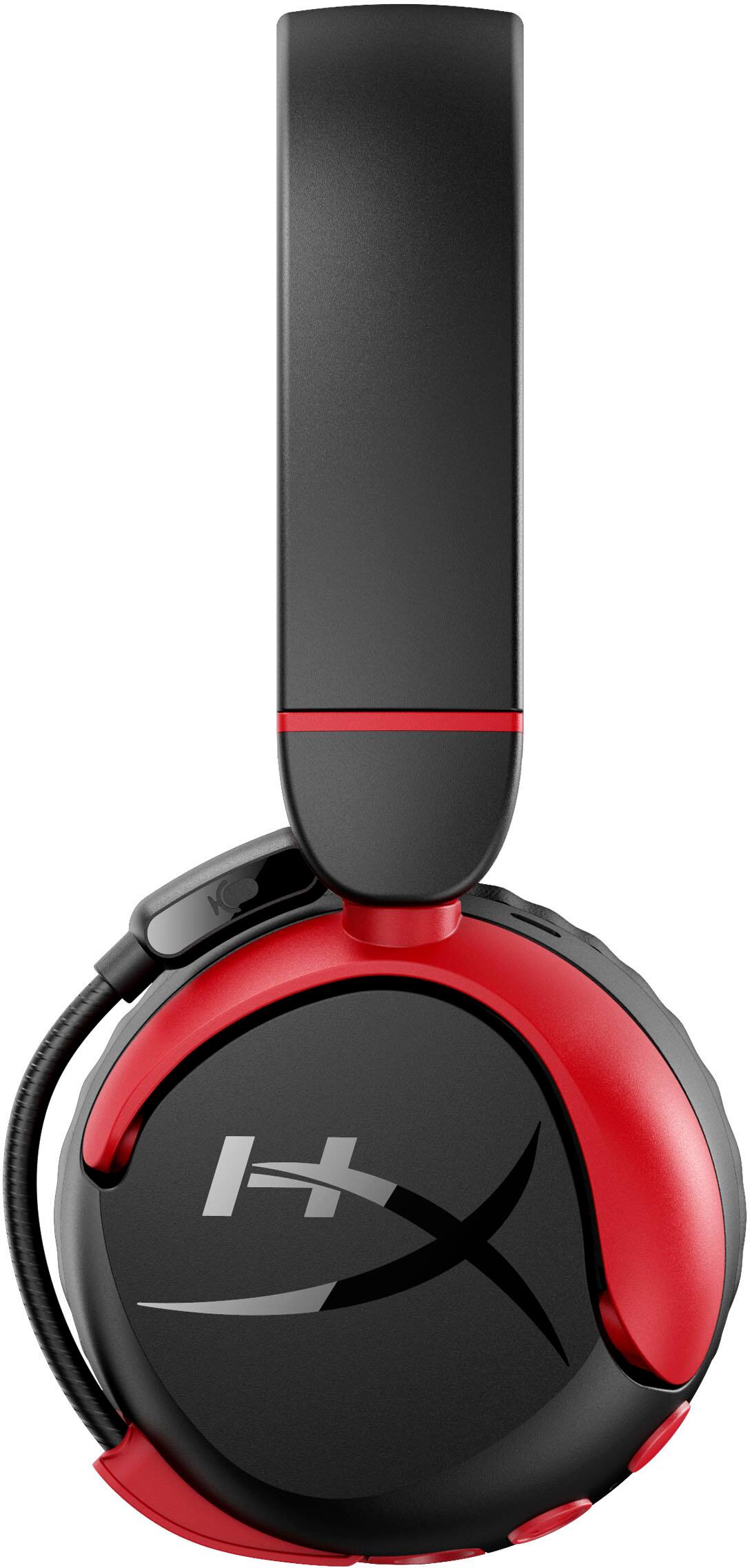 Alt View 21. HyperX - Cloud Mini Wireless Headset for PC, PS5, PS4, Xbox Series X|S, Xbox One, Nintendo Switch, Chromebook, and Mobile - Red/Black.