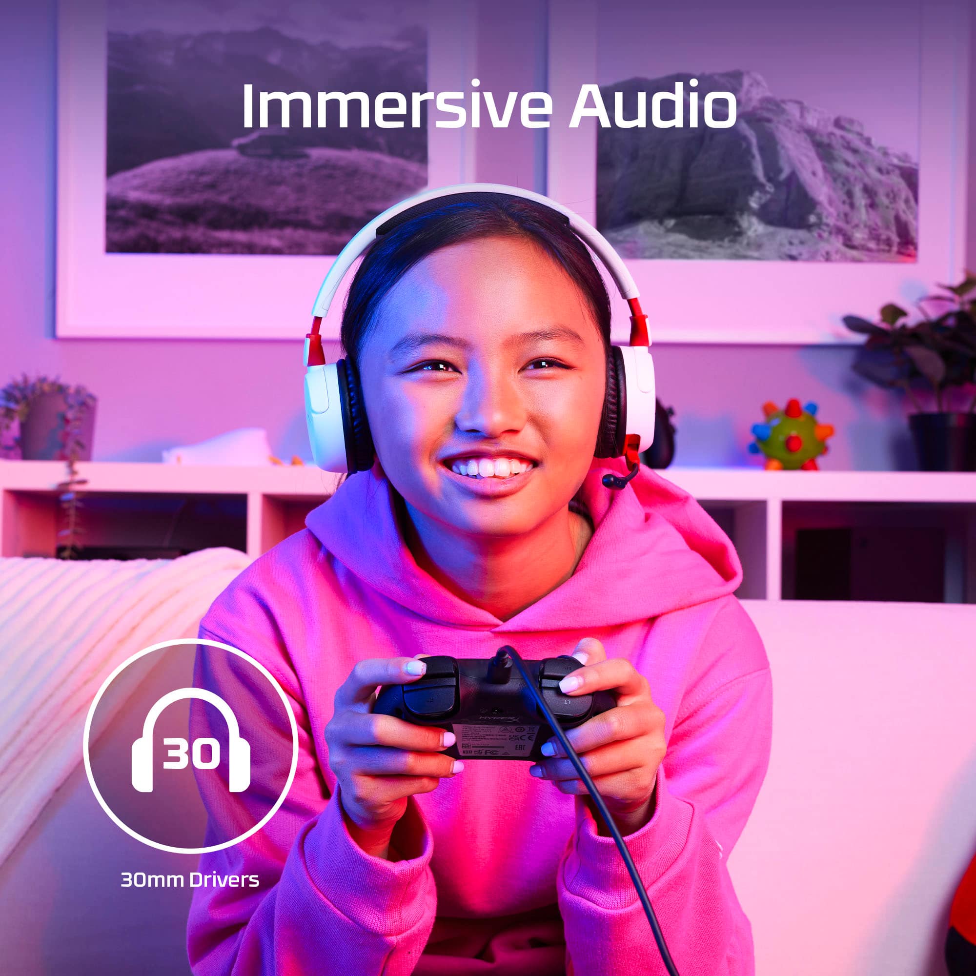 Zoom in on Immersive Audio 30 - 30mm Drivers