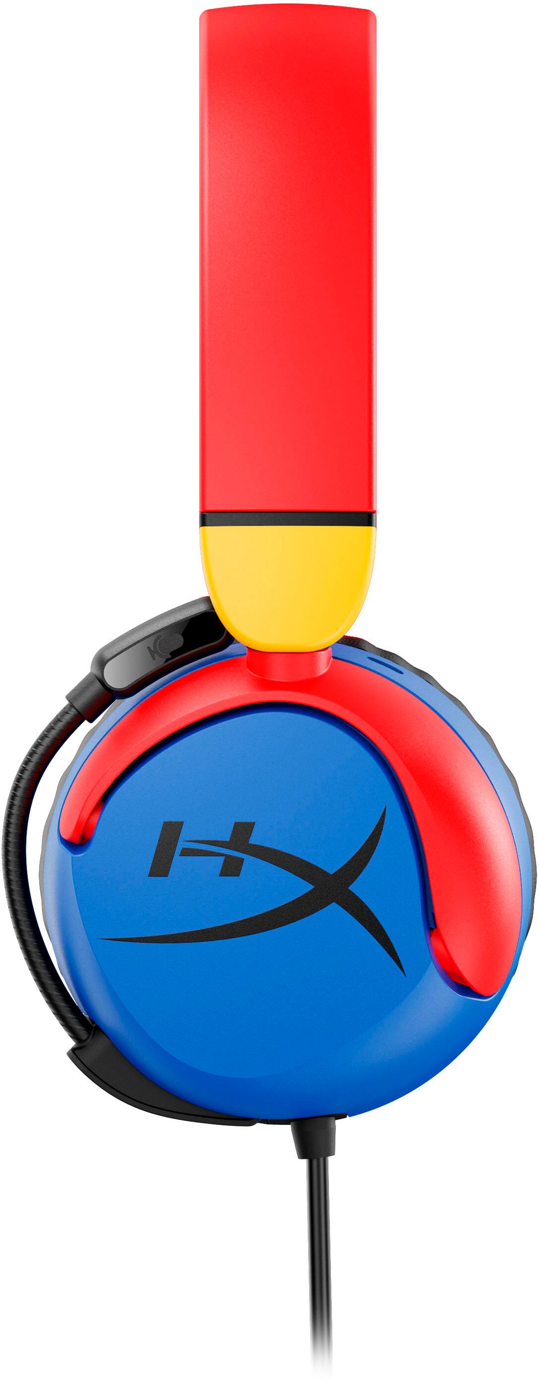 Alt View 20. HyperX - Cloud Mini Wired Headset for PC, PS5, PS4, Xbox Series X|S, Xbox One, Nintendo Switch, Chromebook, and Mobile - Blue/Red/Yellow.
