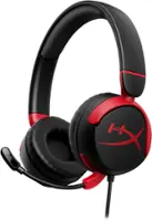 HyperX - Cloud Mini Wired Headset for PC, PS5, PS4, Xbox Series X|S, Xbox One, Nintendo Switch, Chromebook, and Mobile - Red/Black - Front_Zoom