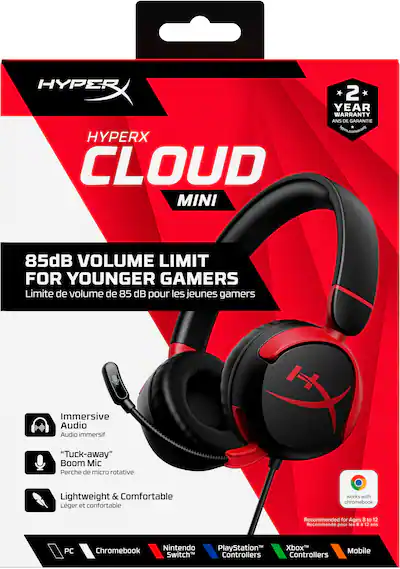 HyperX Cloud Mini Wired Headset for PC, PS5, PS4, Xbox Series X|S