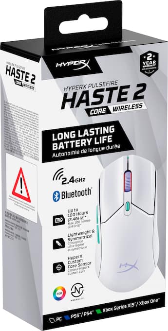 HyperX Pulsefire Haste 2 Core Lightweight Wireless Optical Gaming HyperX Pulsefire Haste 2 Core Lightweight Wireless Optical Gaming