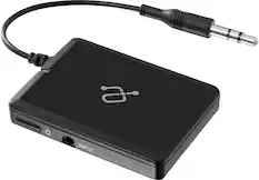 Front. Aluratek - iStream Universal Bluetooth Audio Receiver - Black.