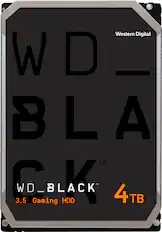 Front. WD - BLACK Gaming 4TB Internal SATA Hard Drive for Desktops - Black.