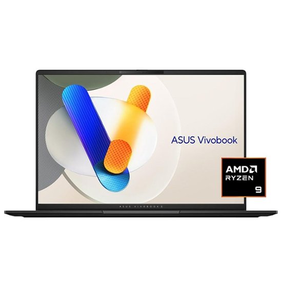 Front. ASUS - Vivobook S 16" Laptop OLED - AMD Ryzen 9 8945HS with 16GB Memory - 1TB SSD - Neutral Black.