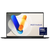 ASUS - Vivobook 16" Laptop OLED - Intel EVO Core Ultra 9 185H with 16GB Memory - 1TB SSD - Neutral Black - Front_Zoom