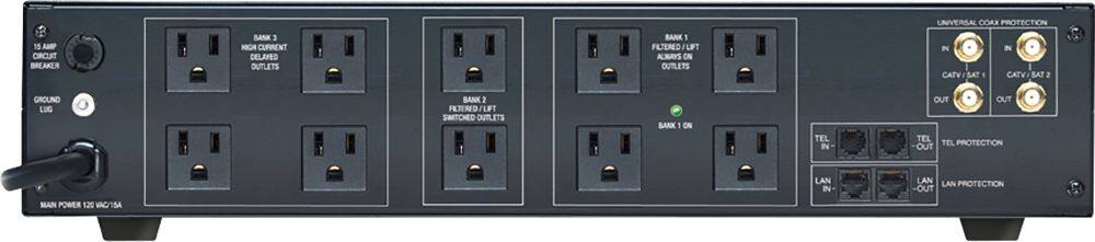 Alt View 12. Panamax - 11 Outlet 2025 Joules Surge Protector - Black.