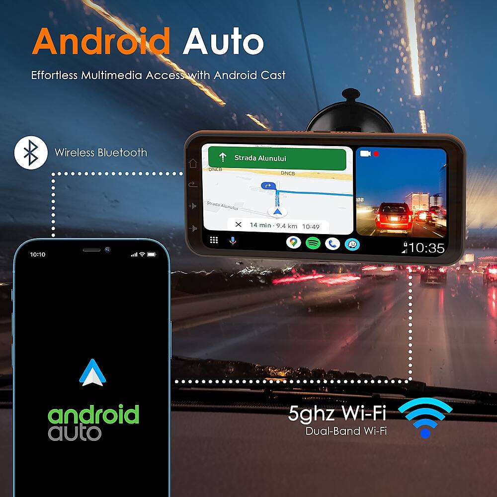 Android Auto: Effortless Multimedia Access with Android Cast Wireless Bluetooth.