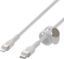 Belkin - USB-C TO LTG,  BRAID SIL, 3M, WHT - White - Front_Zoom