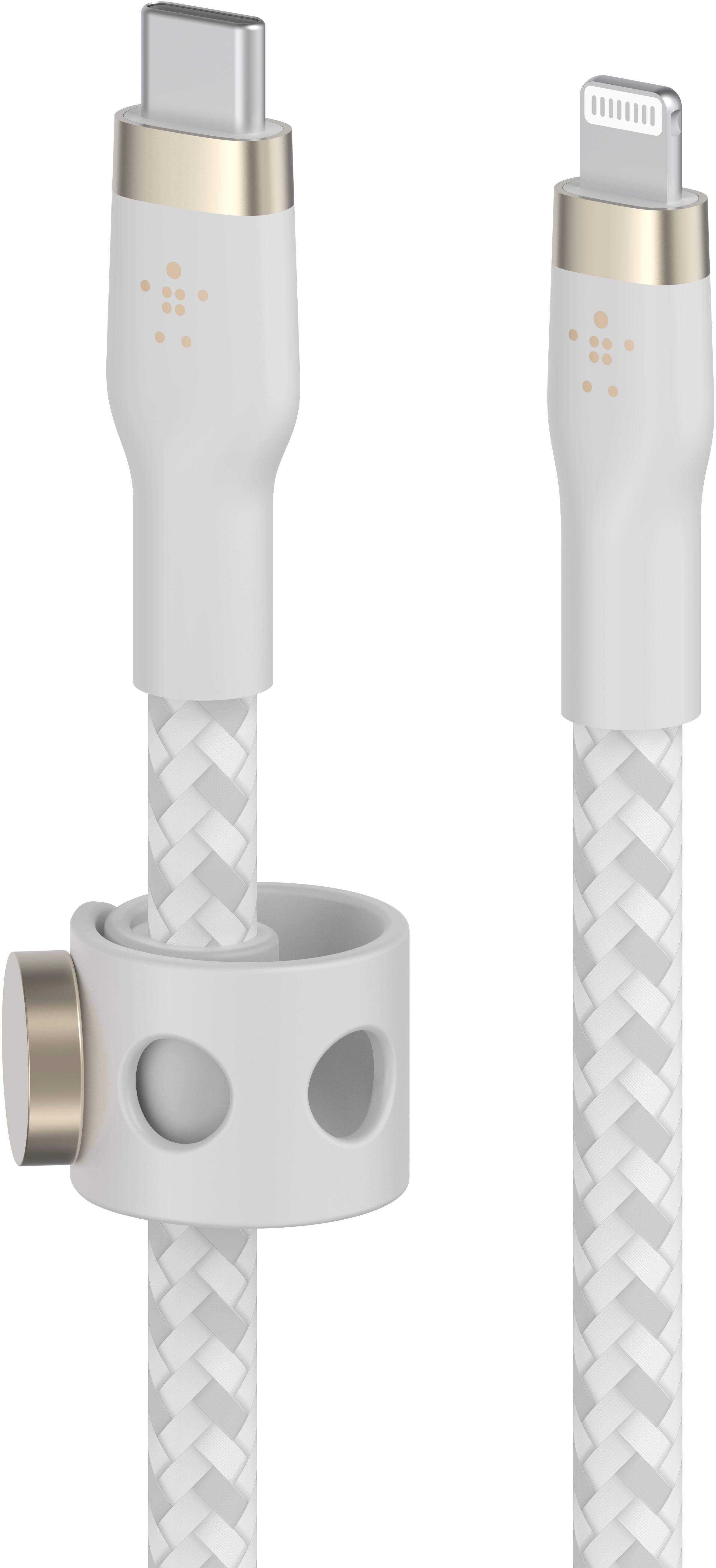 Alt View 1. Belkin - USB-C TO LTG,  BRAID SIL, 3M, WHT - White.