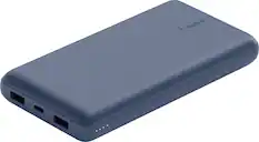 Front. Belkin - BoostCharge USB-C Portable Charger 20K Power Bank with 1 USB-C Port and 2 USB-A Ports & Included USB-C to USB-A Cable - Blue.