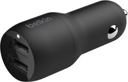 Belkin - BoostCharge Dual USB-A Car Charger 24W - Black