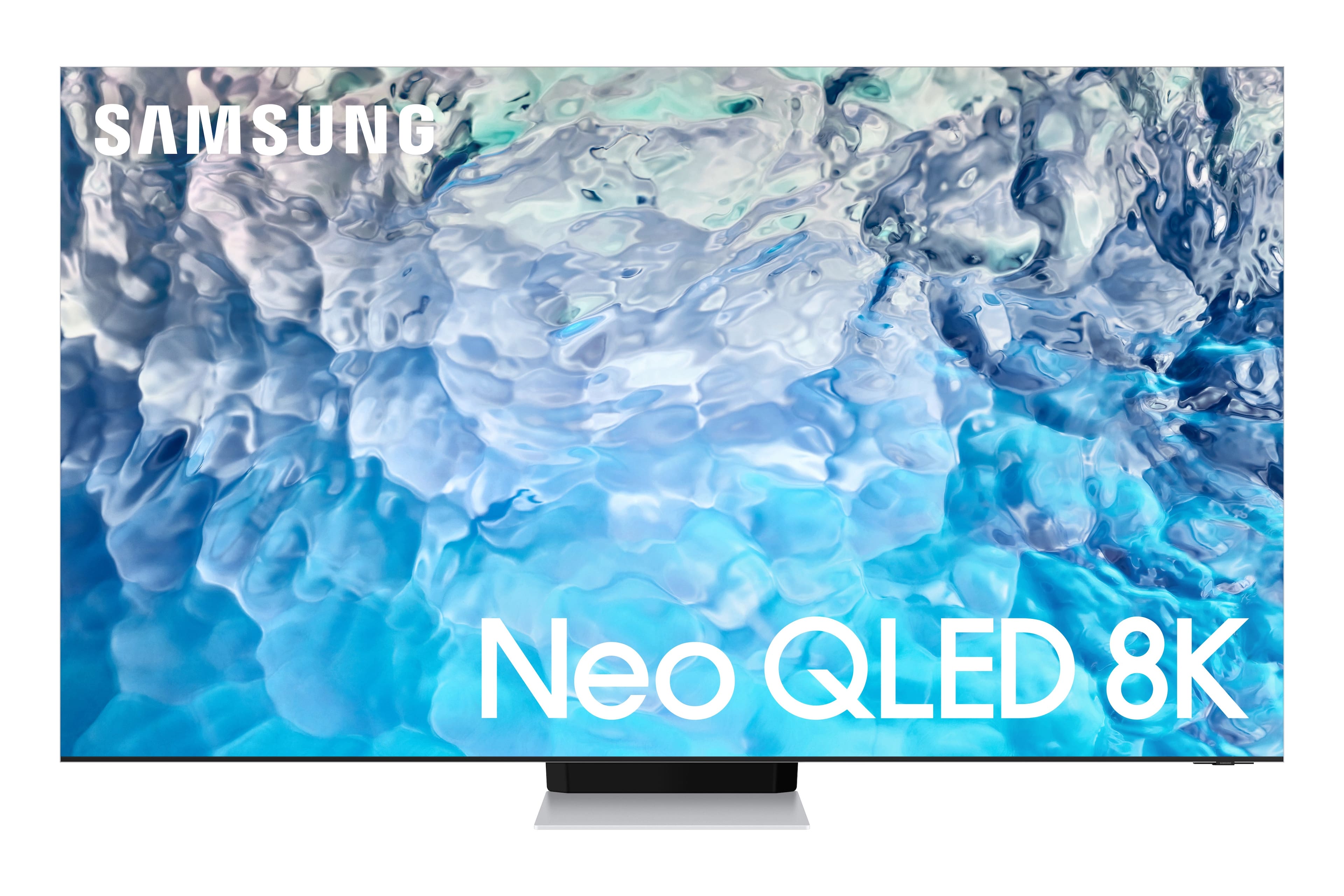Front. Samsung - 85” Class QN900B Neo QLED 8K Smart Tizen TV - Stainless Steel.