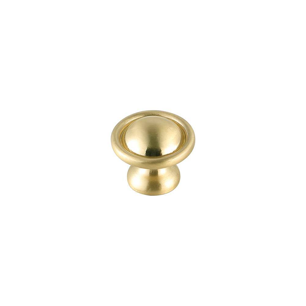 Back. Elegant Decor - Kadea 1.2" Diameter Brushed Gold Mushroom Knob Multipack (Set of 10) - Brushed Gold.