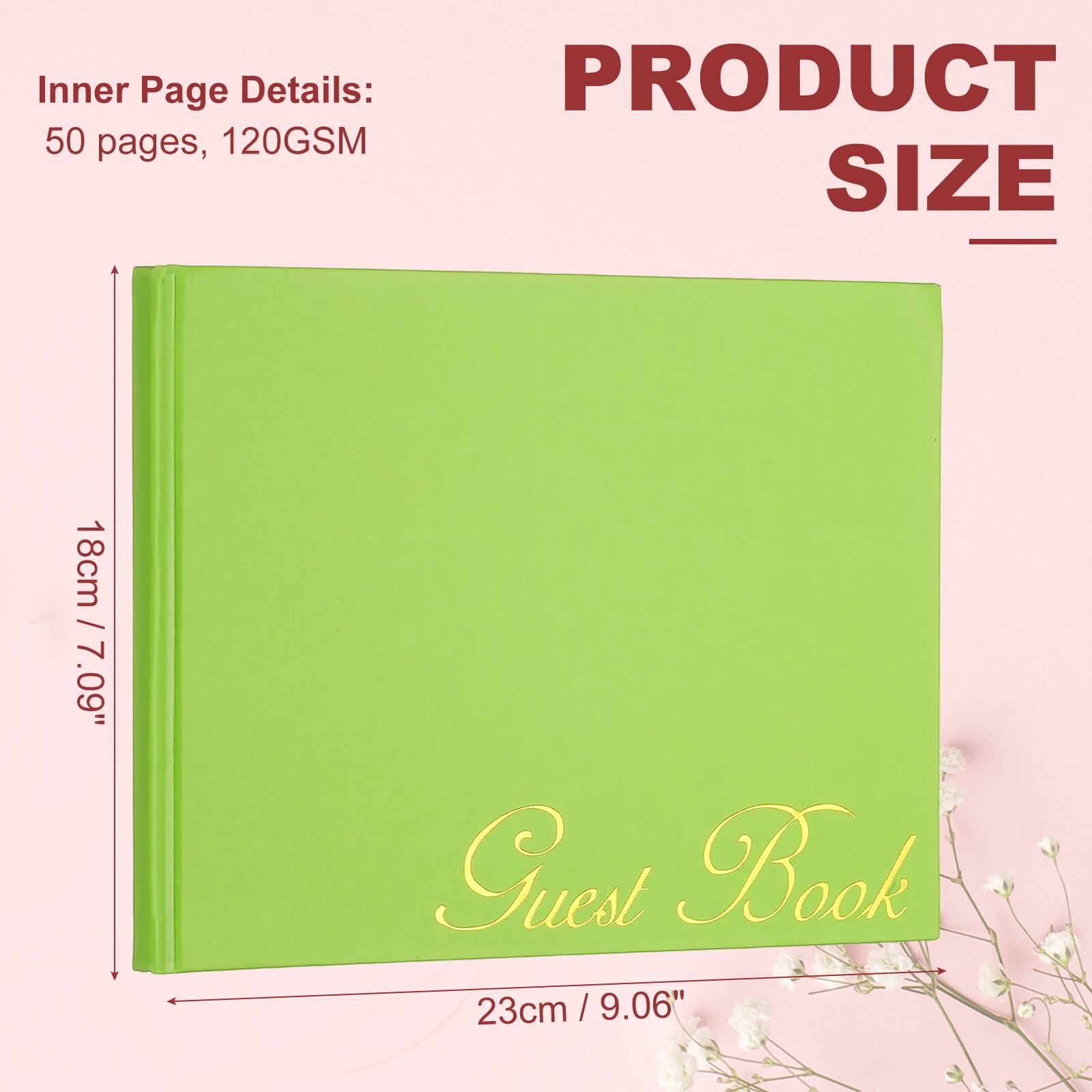 Inner Page Details: 50 pages, 120GSM

PRODUCT SIZE

18cm / 7.09"

23cm / 9.06"
