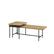 Angle. Walker Edison - Contemporary Metal and Wood Nesting Coffee Table - Coastal Oak.