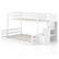 Alt View 1. Gymax - Gymax Twin Over Full Low Bunk Bed w/ Storage Stairs w/ Full-length Guardrails - White.