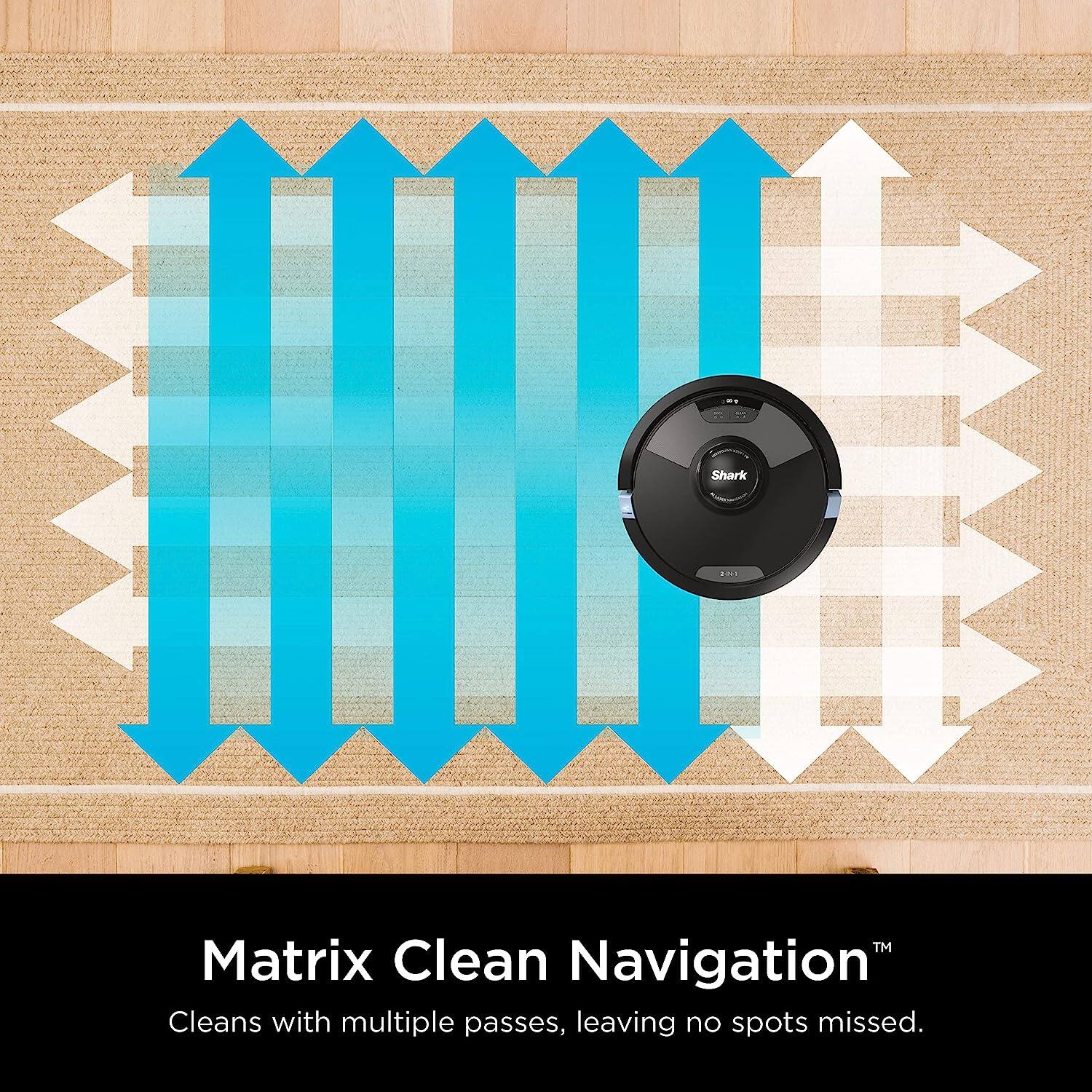 Matrix Clean Navigation™  
Cleans with multiple passes, leaving no spots missed.