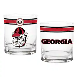 Indigo Falls - Georgia Bulldogs 14oz. Classic Glass Two-Pack - Multicolor