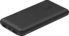 Belkin - BOOST↑CHARGE USB-C Portable Charger 10K Power Bank with 1 USB-C Port and 2 USB-A Ports & Included USB-C to USB-A Cable - Black