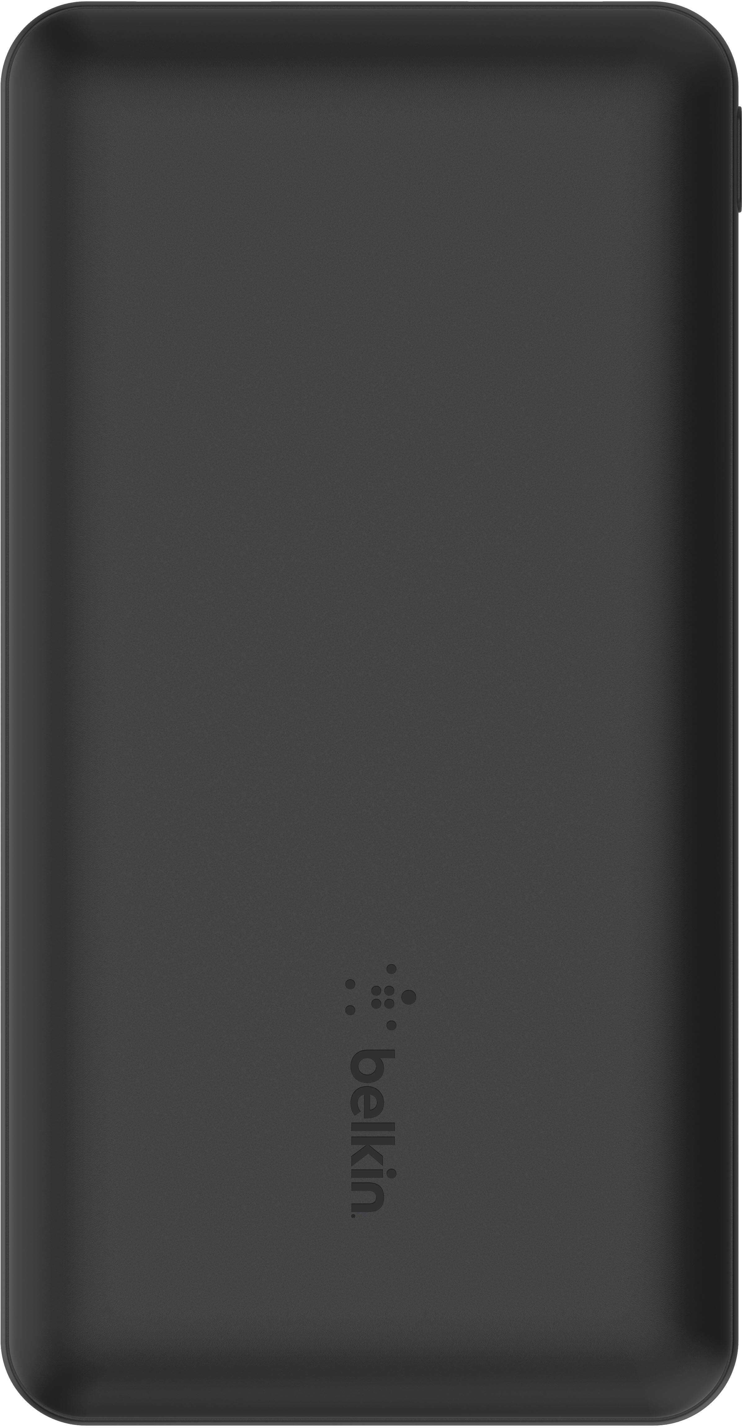 Alt View 3. Belkin - BoostCharge USB-C Portable Charger 10K Power Bank with 1 USB-C Port and 2 USB-A Ports & Included USB-C to USB-A Cable - Black.