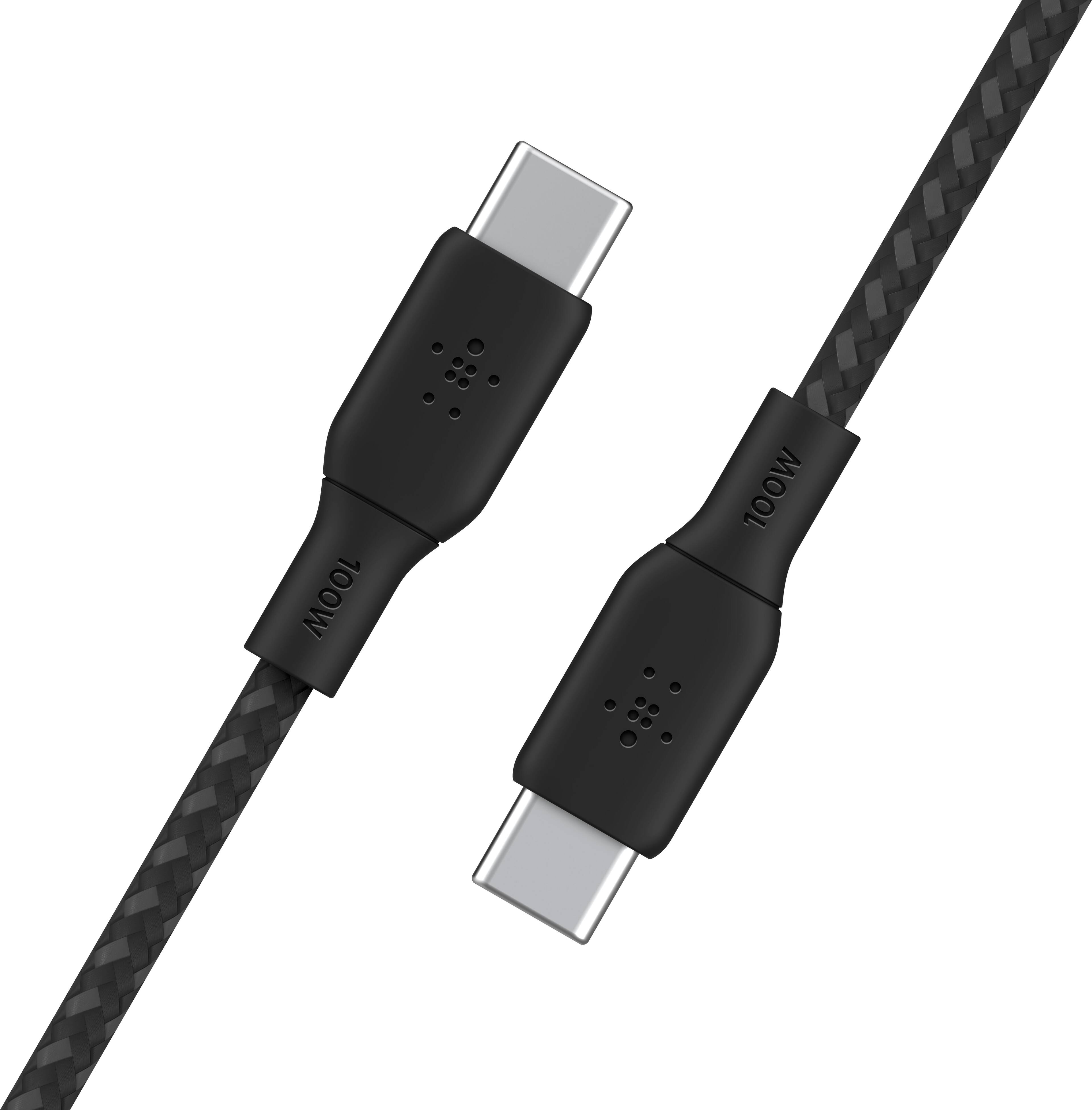 Belkin BRAIDED USBC C 2.0 100W CABLE 2M, BLK Black CAB014bt2MBK Open