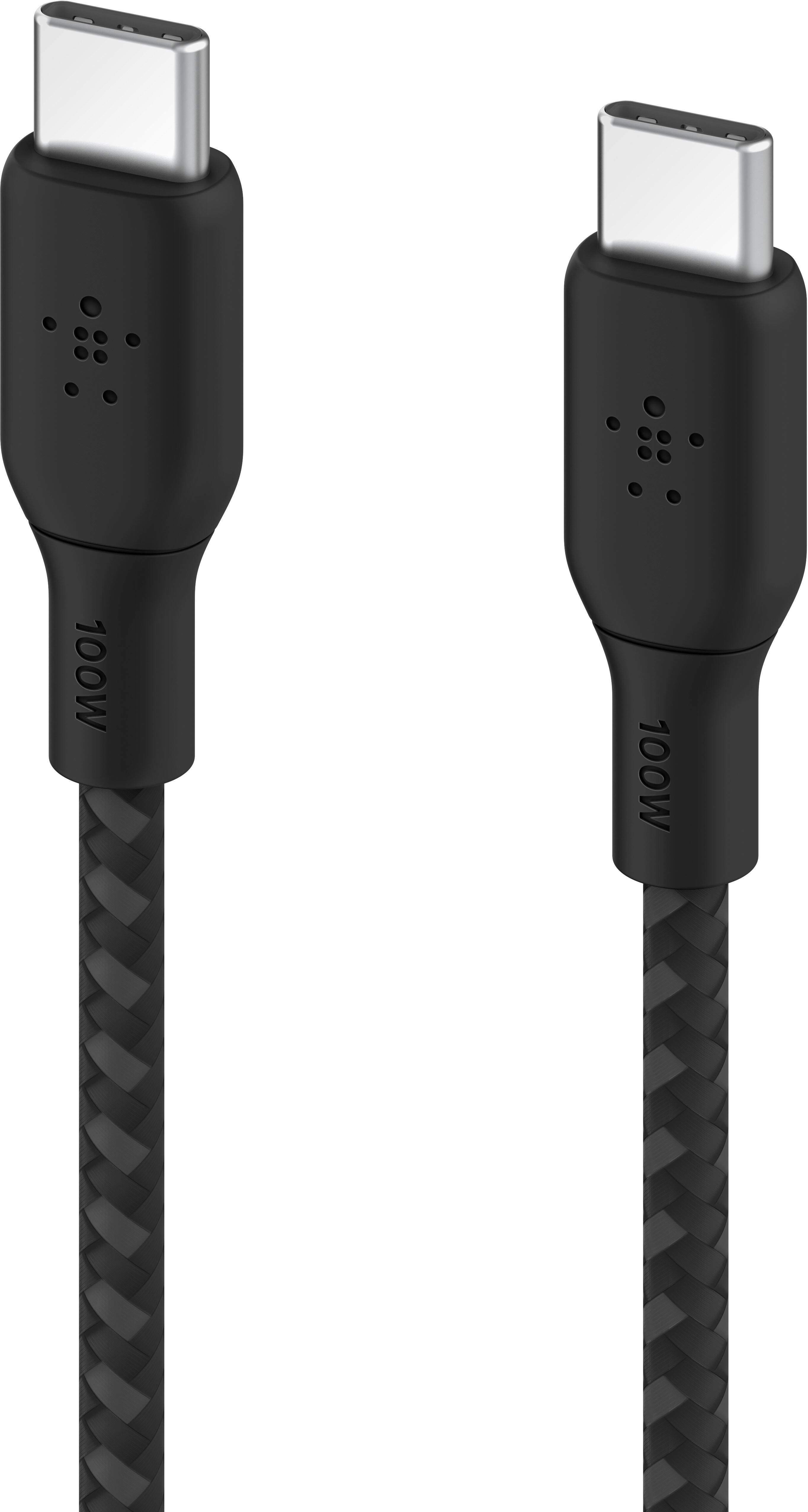 Alt View 1. Belkin - BRAIDED USBC-C 2.0 100W CABLE 2M, BLK - Black.