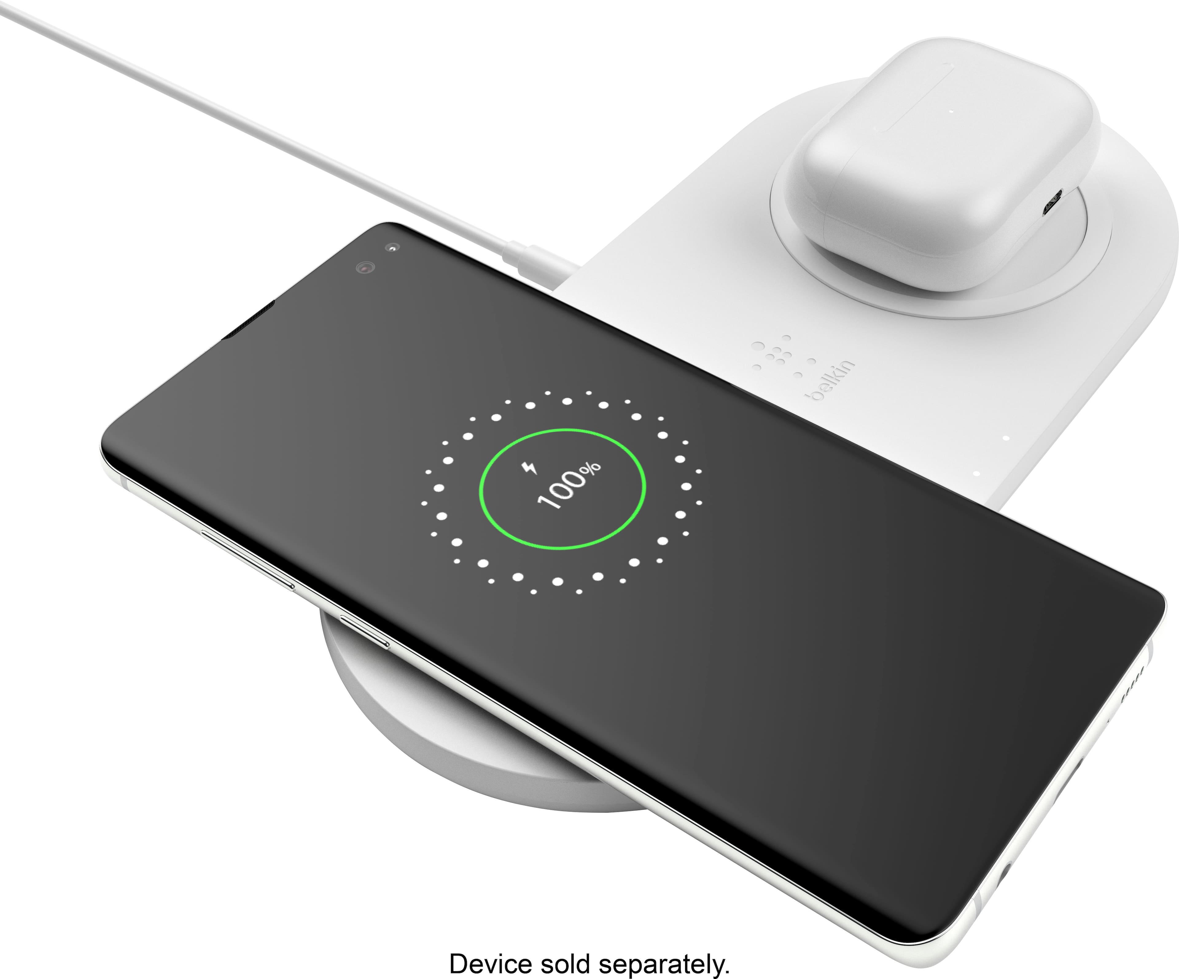 Belkin - BOOST↑CHARGE Dual 10W Wireless Charging Pads - White - Front_Zoom