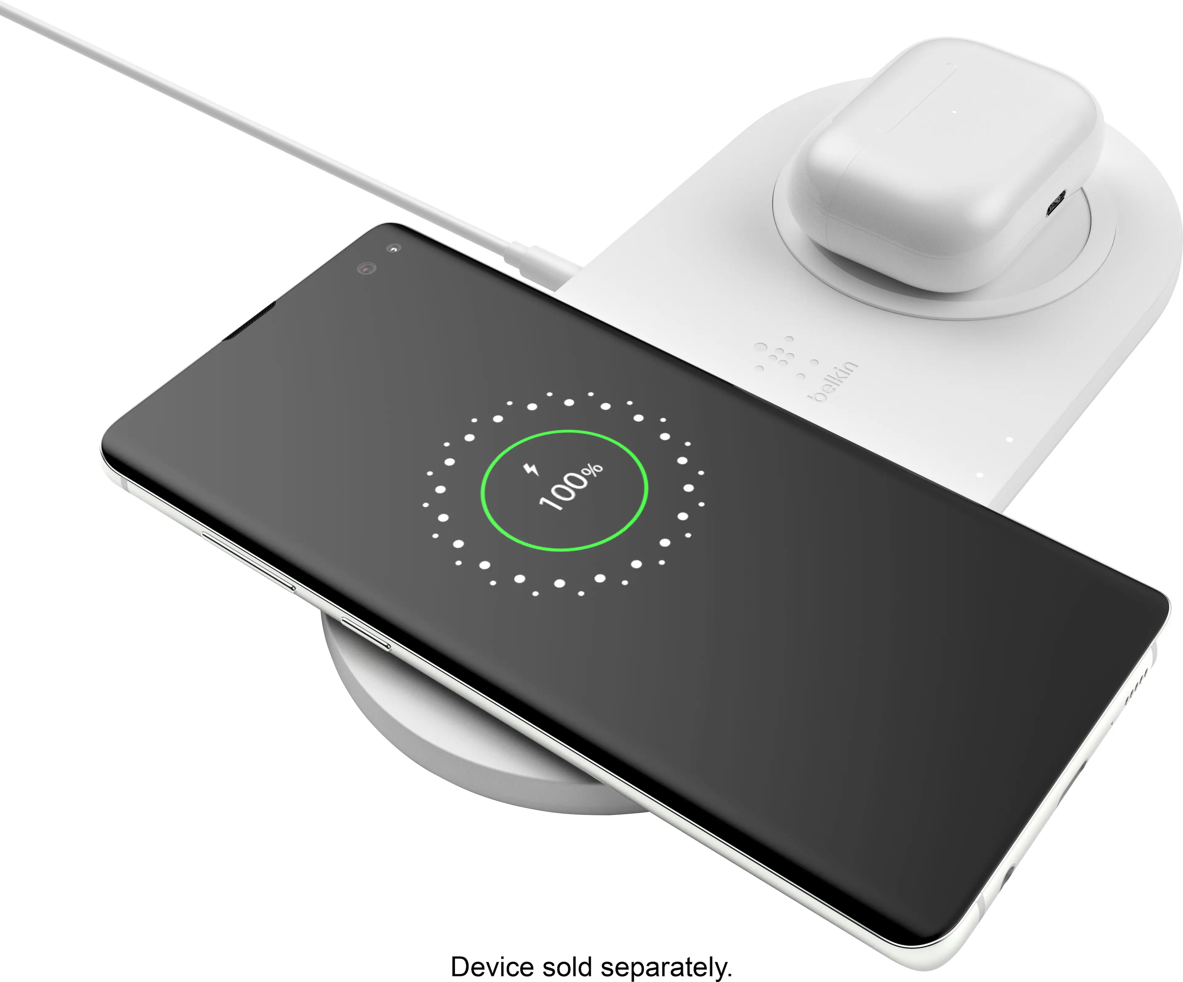 Belkin - BOOST↑CHARGE Dual 10W Wireless Charging Pads - White